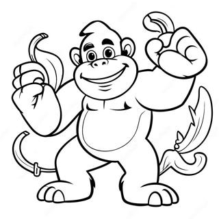 Donkey Kong Med Bananer Malarbild 25618-5588