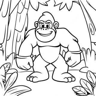 Donkey Kong I Ett Djungaventyr Malarbild 25619-5589