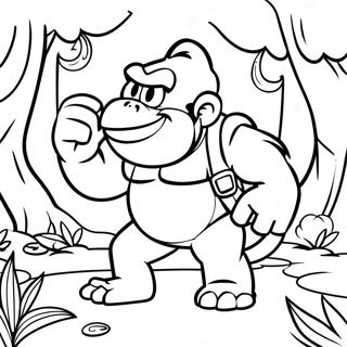 Donkey Kong I Ett Djungaventyr Malarbild 25619-5592