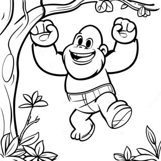 Donkey Kong Svingande Pa Vinstockar Malarbild 25620 5594