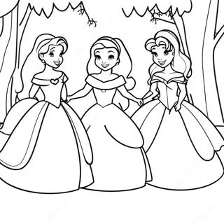 Disney Prinsessor I Vinterlandskap Malarbild 25892-5645