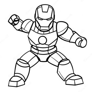 Lego Iron Man Action Pose Malarbild 26718-5827