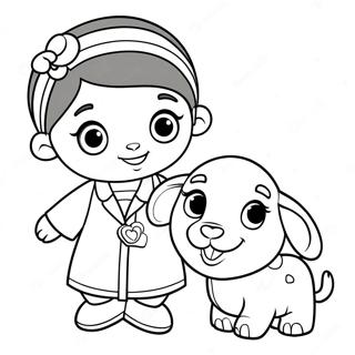 Doc Mcstuffins Med Lambie Malarbild 27294-5935