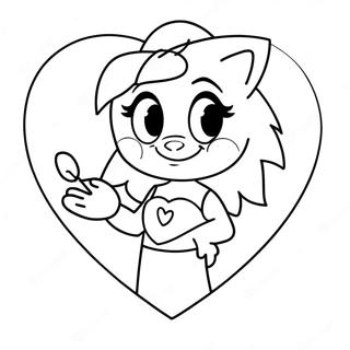 Amy Rose Med Ett Hjarta Malarbild 27750-6038