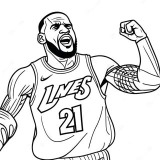 Lebron James I Aktion Malarbild 28308-6158