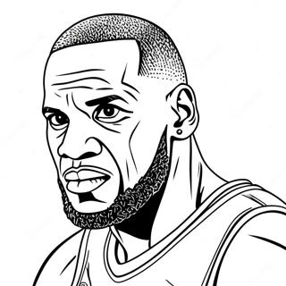 Lebron James I Aktion Malarbild 28308 6159