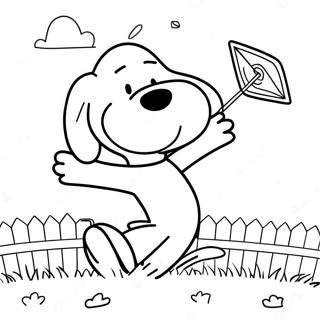 Snoopy Flyger En Drake Malarbild 28763-6256