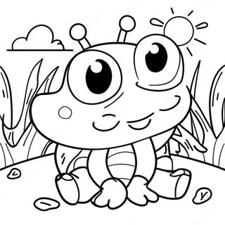 Keroppi Vid Dammen Malarbild 2925-1111