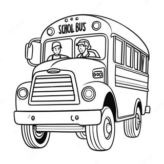 Skolbuss Med Vanlig Forare Malarbild 29858-6509