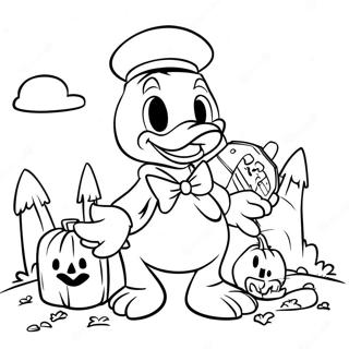 Kalle Anka Som Trick Or Treatar Malarbild 30218-6581