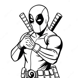 Deadpool I Aktion Malarbild 30556-6654