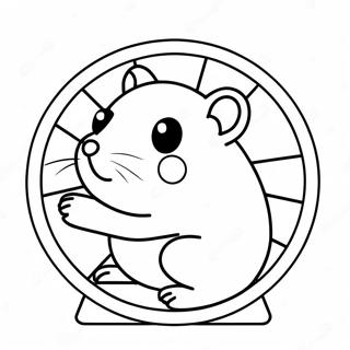 Sot Hamster I Ett Hjul Malarbild 31645-6894