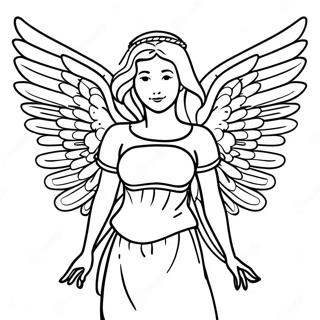 Majestatisk Angel Med Vingar Malarbild 31823-6938