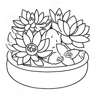 Realistisk Arrangemang Av Suckulenter Malarbild 32375 7063