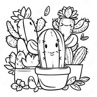 Fantasifull Suckulent Kaktus Malarbild 32376 7067