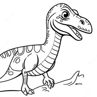 Fargglad Velociraptor Ropande Malarbild 32632-7116