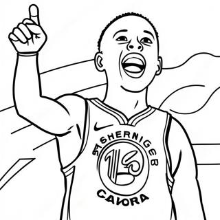 Steph Curry Firar En Vinst Malarbild 32986-7204