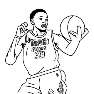 Steph Curry Skjuter Fran Bagen Malarbild 32988-7211