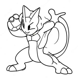 Mewtwo I Stridsstallning Malarbild 33073-7214