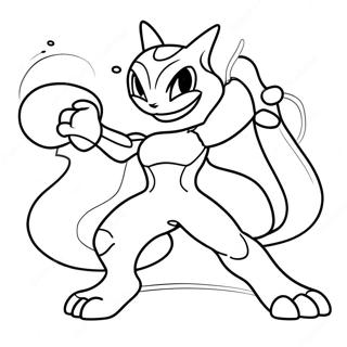 Mewtwo I Stridsstallning Malarbild 33073-7215