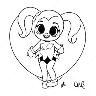 Harley Quinn Med En Hjartformad Ballong Malarbild 33265-7270