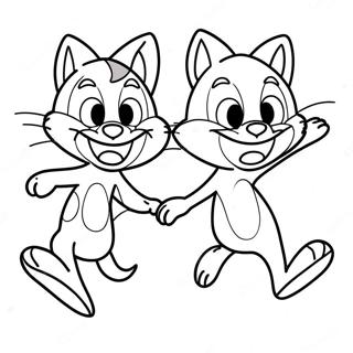 Tom Och Jerry Rolig Jakt Malarbild 33348-7274