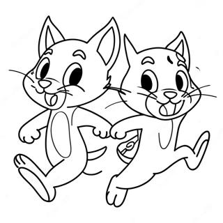 Tom Och Jerry Rolig Jakt Malarbild 33348-7276