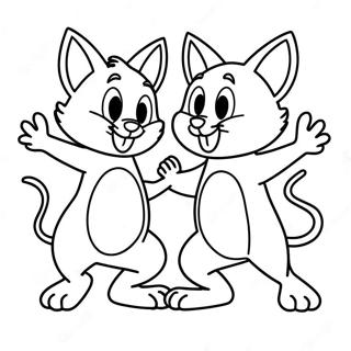 Tom Och Jerry Tokig Dans Malarbild 33349-7277