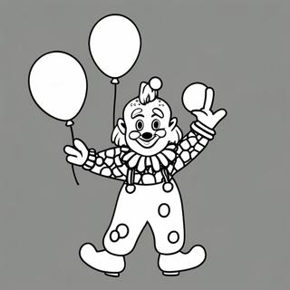 Lekfull Clown Med Ballonger Malarbild 33537-7318