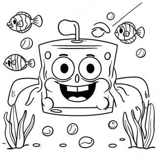 Spongebob Fyrkant Underwater Aventyr Malarbild 34085-7434