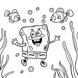 Spongebob Fyrkant Underwater Aventyr Malarbild 34085-7436