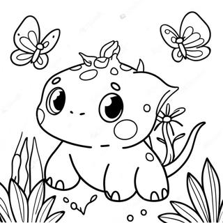 Bulbasaur Med Fargglada Fjarilar Malarbild 34163 7469