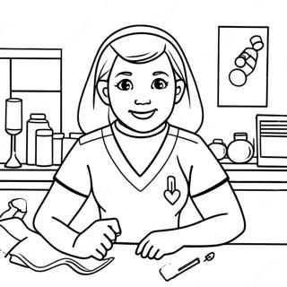 Omtanksam Sjukskoterska Med Bandage Malarbild 34799 7600