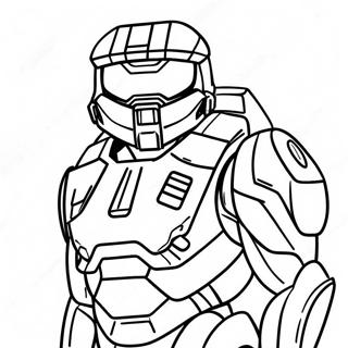 Master Chief Halo Karaktar Malarbild 35683-7793