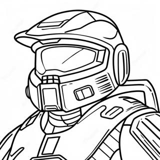 Master Chief Halo Karaktar Malarbild 35683-7794