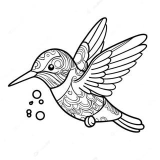 Fargglad Kolibri I Fart Malarbild 36513-7975