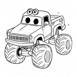 Blaze Monstertruck Som Tavlar Malarbild 37554-8194