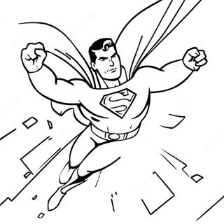 Superman Som Flyger Hogt Malarbild 37922-8274