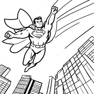 Superman Som Flyger Hogt Malarbild 37922-8275