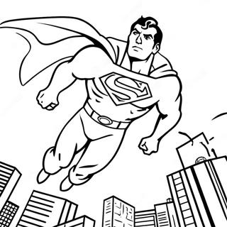 Superman Som Flyger Hogt Malarbild 37922-8276