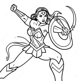 Wonder Woman I Stridsstallning Malarbild 37923-8277