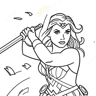 Wonder Woman I Stridsstallning Malarbild 37923-8278