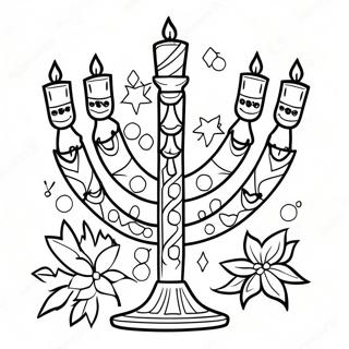 Festlig Menorah Malarbild 38009-8295