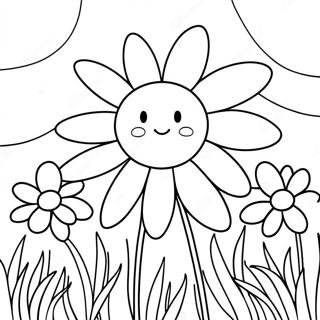 Fantasifull Daisy Tradgard Malarbild 38555 8429