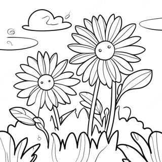 Fantasifull Daisy Tradgard Malarbild 38555 8430