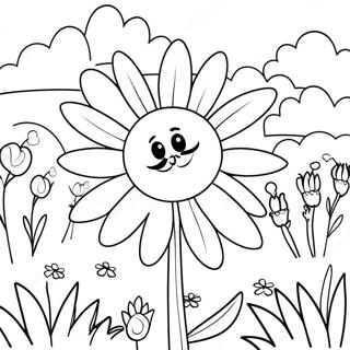 Fantasifull Daisy Tradgard Malarbild 38555 8431