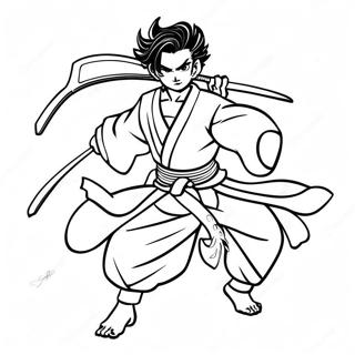 Tanjiro Kamado Med Nichirin Blad Malarbild 3923 114