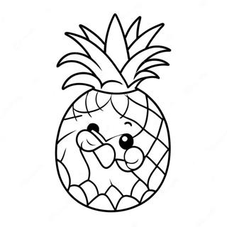 Sot Tecknad Ananas Malarbild 39911-8714