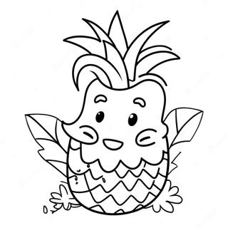 Sot Tecknad Ananas Malarbild 39911-8715