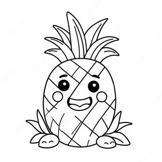 Sot Tecknad Ananas Malarbild 39911-8716